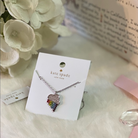 NWT KATE SPADE ♠️ INTO THE SKY RAINBOW PENDANT - Picture 6 of 7